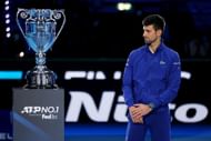 Novak Djokovic with his 7th year-end World No. 1 trophy
